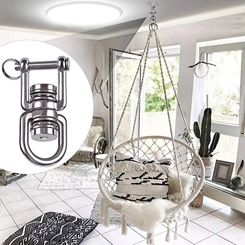 BeneLabel 360° Swing Swivel with 2 Bearings – 770 lb Capacity, 304 Stainless Steel Detachable Design for Tree Swings, Aerial Yoga & More