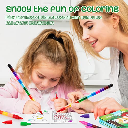 BenLouis 24 Pack Farm Animals Mini Coloring Books - Bulk Party Favors for Kids