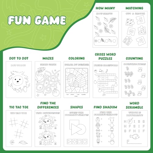 BenLouis 24 Pack Mini Activity Books for Kids Ages 4-8-12 – Small Puzzle Books for Party Favors, Goodie Bags, Classroom Rewards
