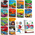 BenLouis 24 Pack Race Car Mini Coloring Books - Small Activity Books for Kids Party Favors, Goodie Bag Stuffers, Classroom Travel