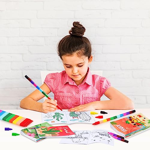 BenLouis 24 Pack Summer Mini Coloring Books - 12 Styles, 72 Patterns for Kids Pool Beach Party Favors & Goodie Bags