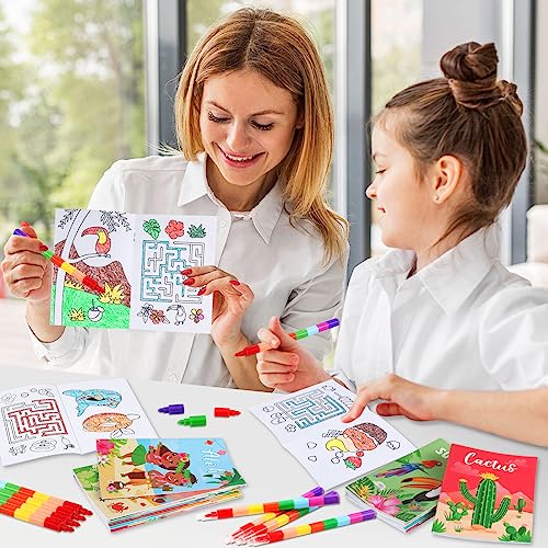 BenLouis 24 Pack Summer Mini Coloring Books - 12 Styles, 72 Patterns for Kids Pool Beach Party Favors & Goodie Bags