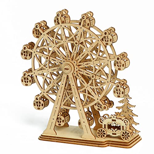 bennama 3D Wooden Ferris Wheel Puzzle - 104-Piece DIY Model Kit for Adults and Teens
