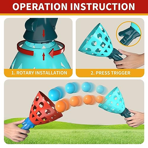 Bennol Outdoor Catch Ball Game with 20 Balls - Pop Pass Toy for Kids Ages 3-8