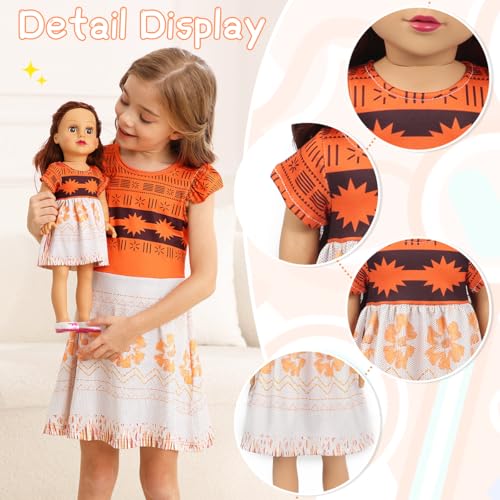 Benylion 3-Pack Princess Dresses for 18-Inch Dolls - Handmade Polyester Costumes with Velcro Closure
