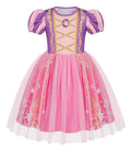 Benylion Girls Princess Dress with 3D Diamond Print & Apple Pattern – Halloween Cosplay, Birthday Party Outfit