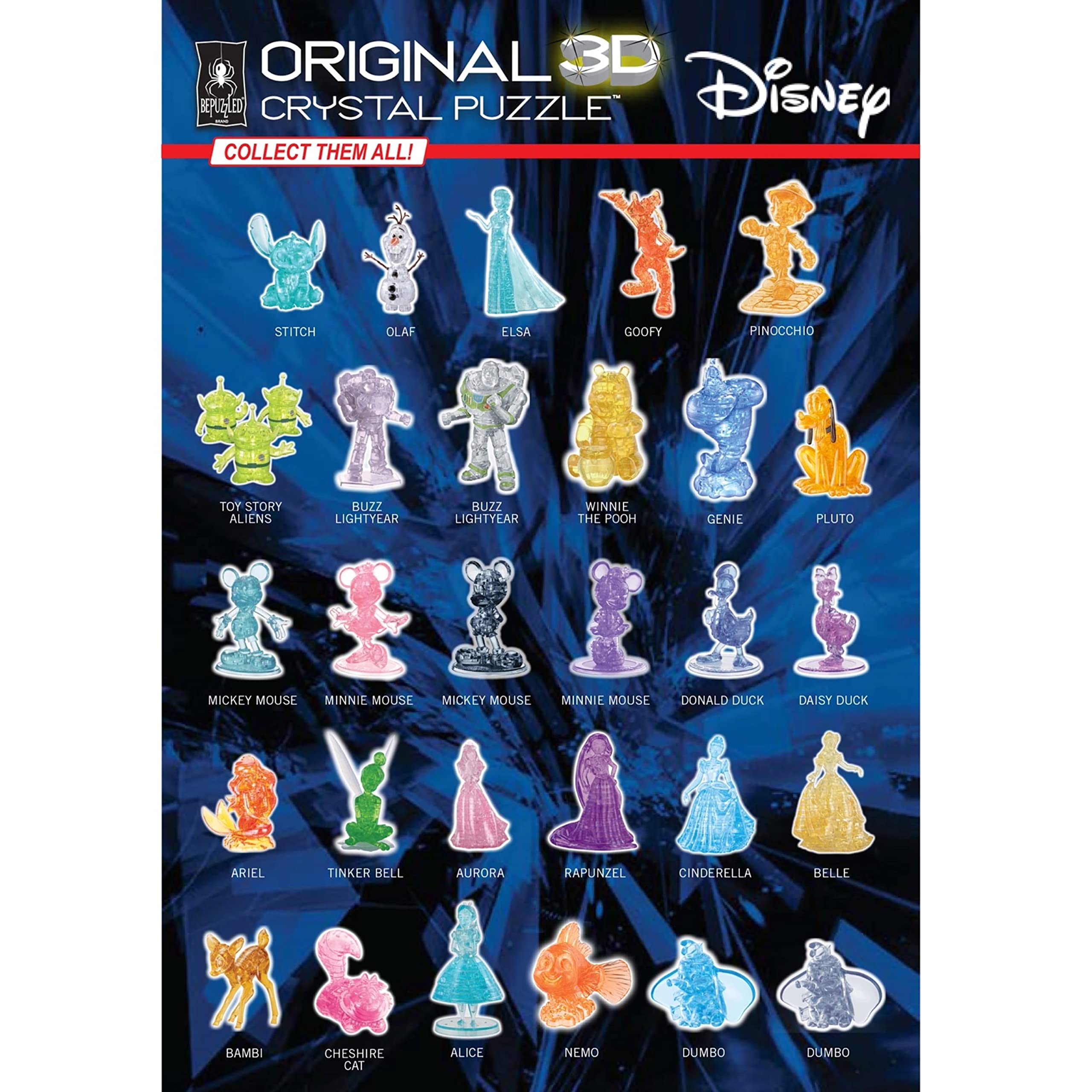 BePuzzled Disney Platinum Marie 3D Crystal Puzzle – 45-Piece Translucent Sculpture, Ages 12+