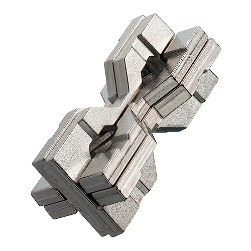 BePuzzled Hanayama Hourglass Metal Brainteaser – Mensa Level 6 Puzzle for Ages 12+
