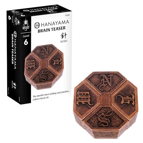 BePuzzled Hanayama News Metal Brainteaser Puzzle – Mensa Rated Level 6, Ages 12+