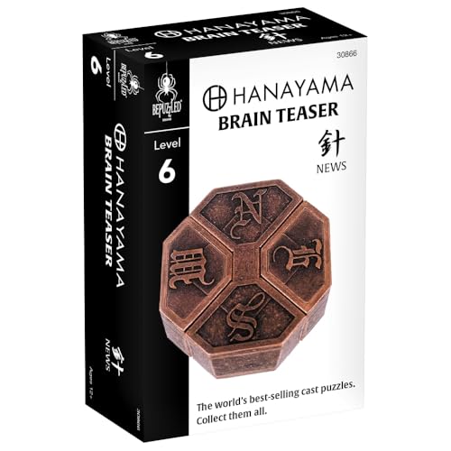 BePuzzled Hanayama News Metal Brainteaser Puzzle – Mensa Rated Level 6, Ages 12+