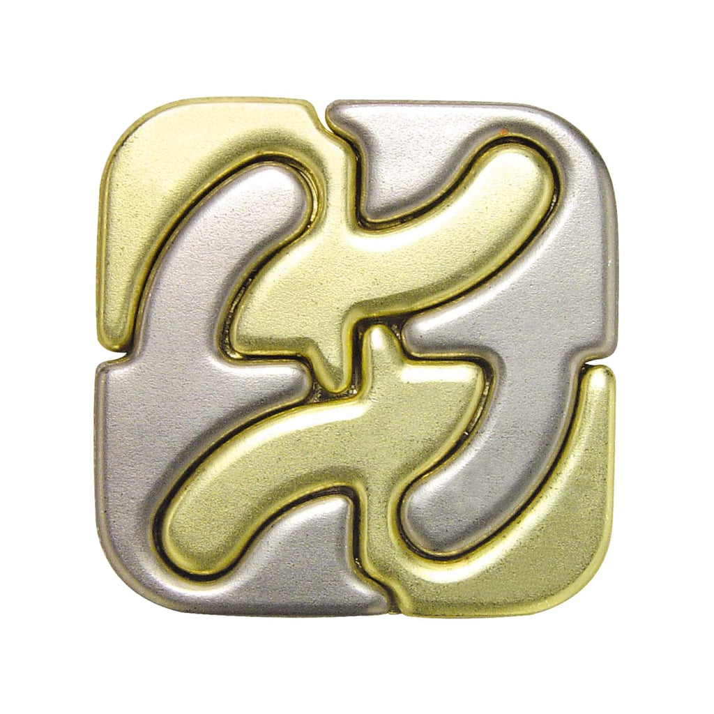 BePuzzled Hanayama Square Metal Brainteaser Puzzle – Level 6 (Very Difficult) for Ages 12+