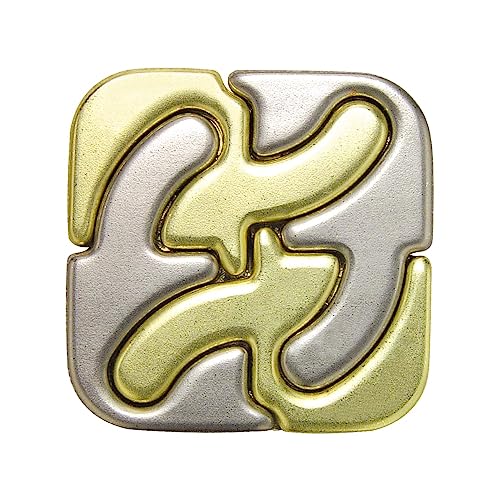 BePuzzled Hanayama Square Metal Brainteaser Puzzle – Level 6 (Very Difficult) for Ages 12+
