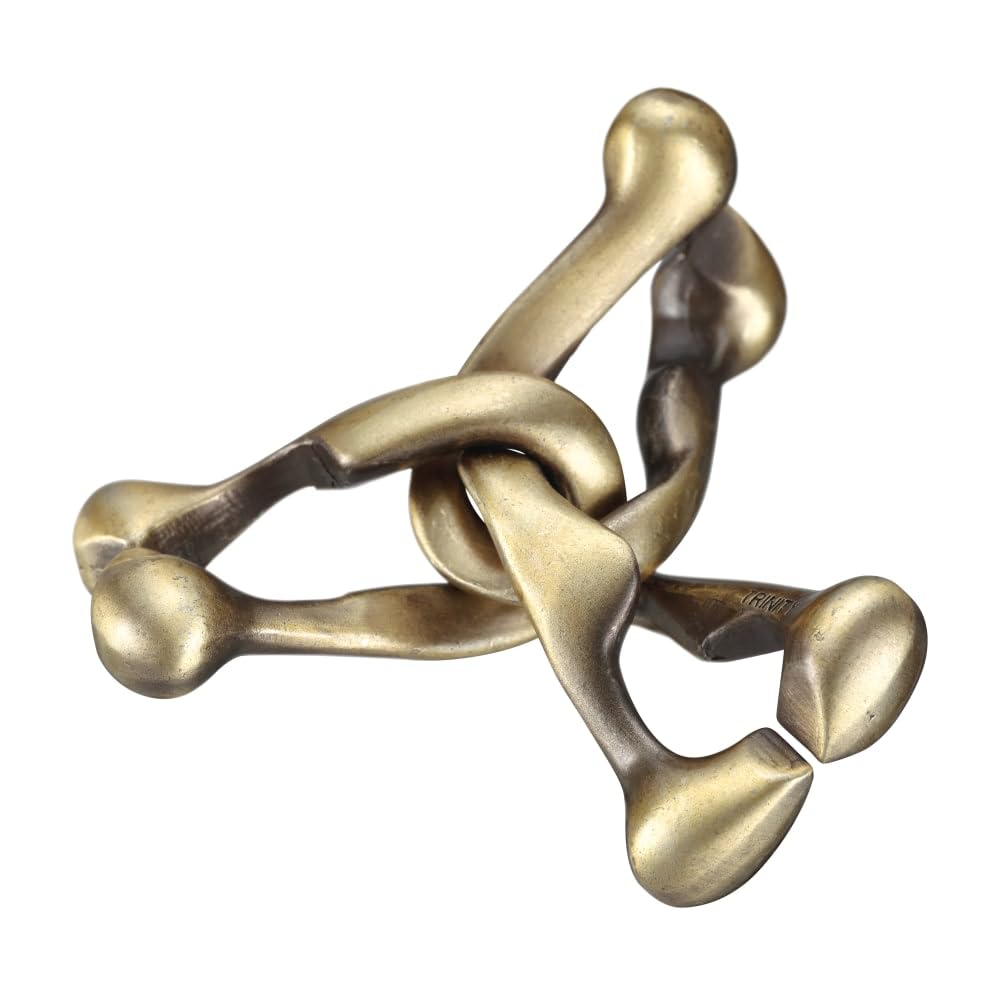 BePuzzled Hanayama Trinity Metal Brainteaser – Level 6 Mensa-Rated Puzzle for Ages 12+