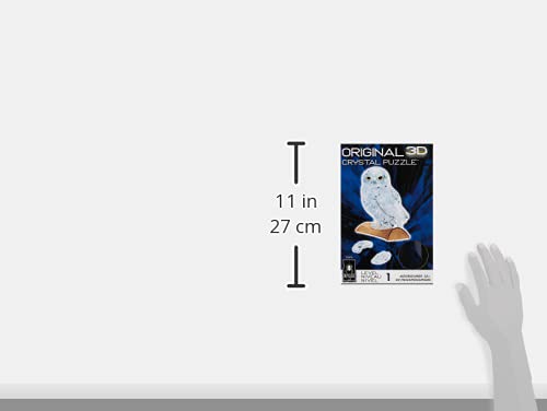 BePuzzled Original 3D Crystal Puzzle: White Owl, 42 Pieces, Ages 12+