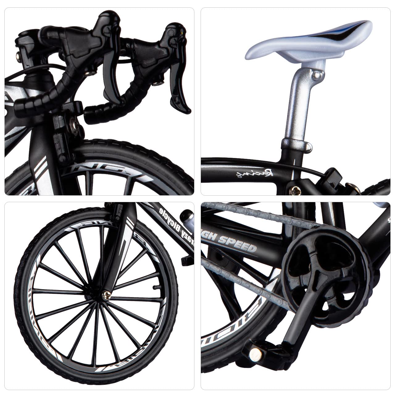 Berry President 1:8 Scale Die-Cast Alloy Mountain Bike Model - Black