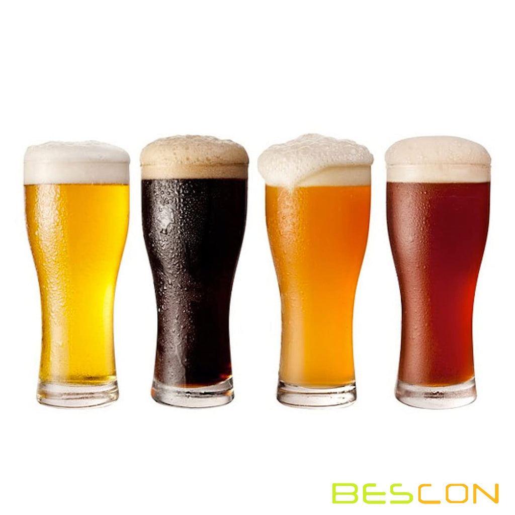 Bescon Beer Dice Set - Lager Edition | 7-Piece Polyhedral D&D Dice with Foam Effect