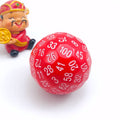 Bescon D100 Die – 100-Sided Polyresin Dice (45mm, Solid Red)