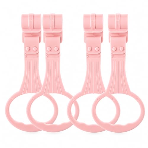 BESPORTBLE 4-Piece Baby Pull Up Rings for Playpen - Standing Walker Assist for Infants, Portable Crib Hanging Toys