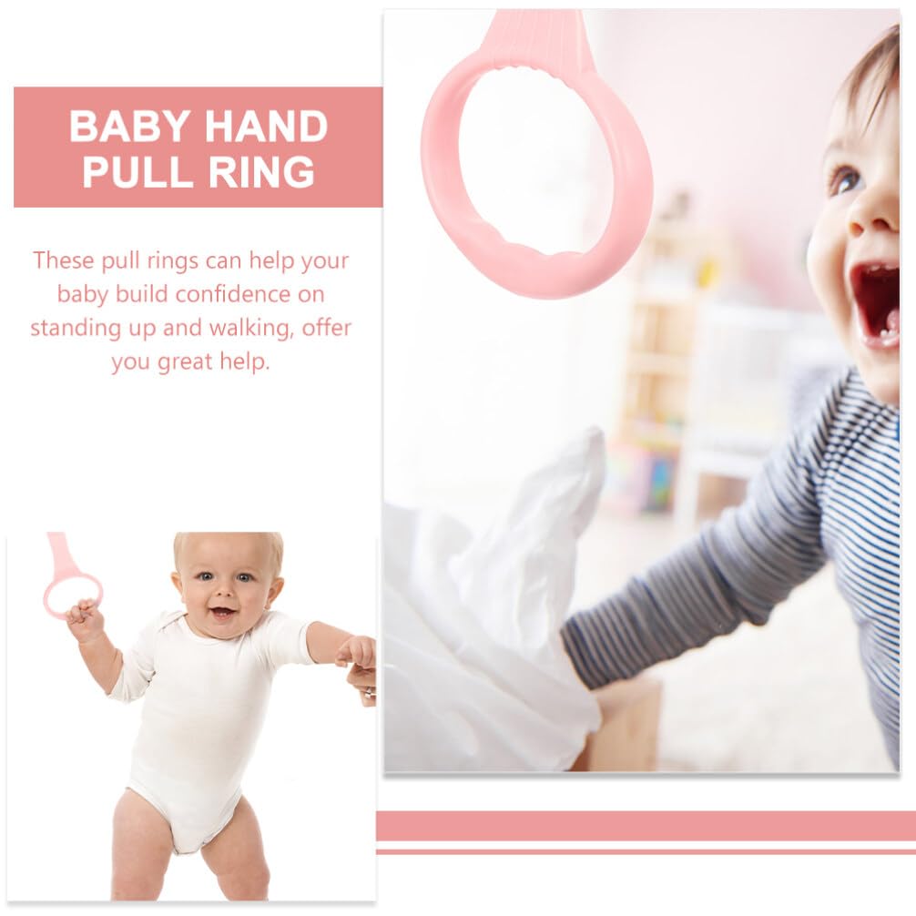 BESPORTBLE 4-Piece Baby Pull Up Rings for Playpen - Standing Walker Assist for Infants, Portable Crib Hanging Toys