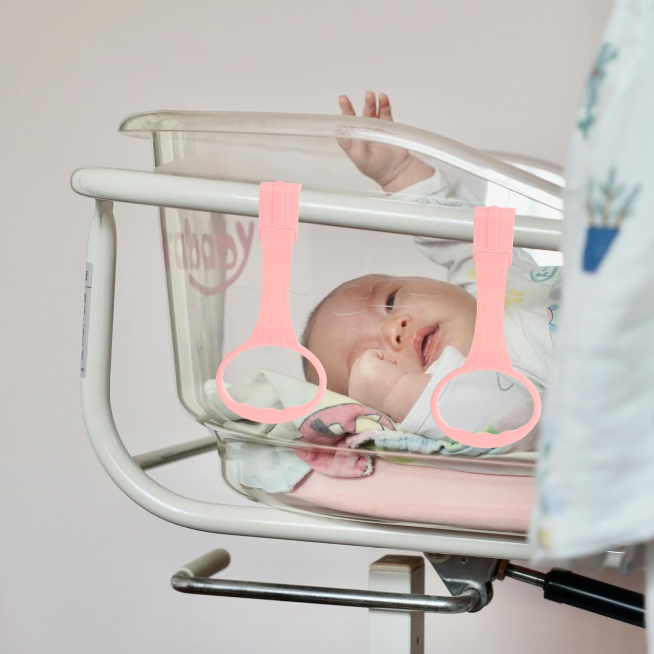 BESPORTBLE 4-Piece Baby Pull Up Rings for Playpen - Standing Walker Assist for Infants, Portable Crib Hanging Toys