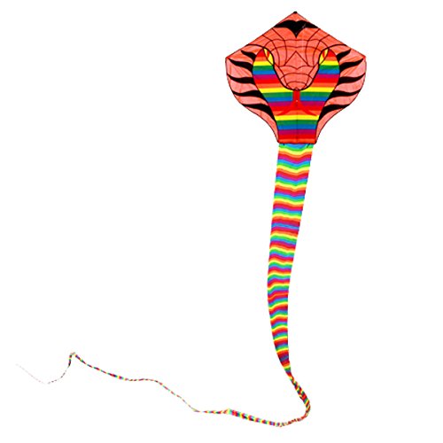 Besra Large Cobra Snake Kite – 52ft Colorful Nylon Kite with Long Tails for Outdoor Play