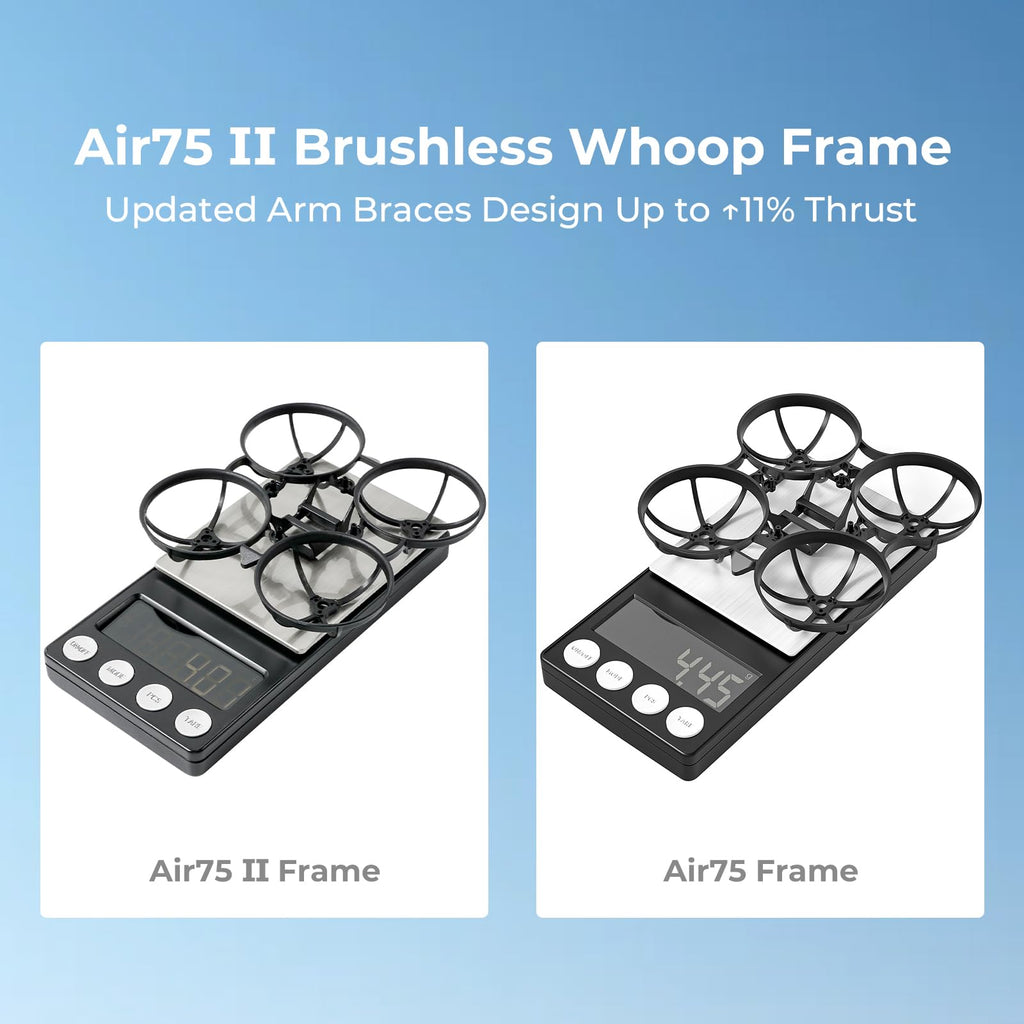 BETAFPV Air75 II Whoop Frame Kit (2-Pack) – 4g Ultra Light 75mm Frame for 1S Racing Drones