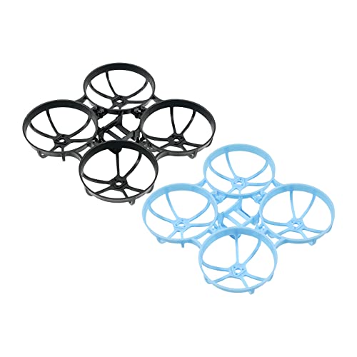 BETAFPV Meteor75 Pro Brushless Whoop Frame – 2-Pack (Black & Blue) – Triangle Motor Mount, 45mm Prop Support, Larger Battery Slot