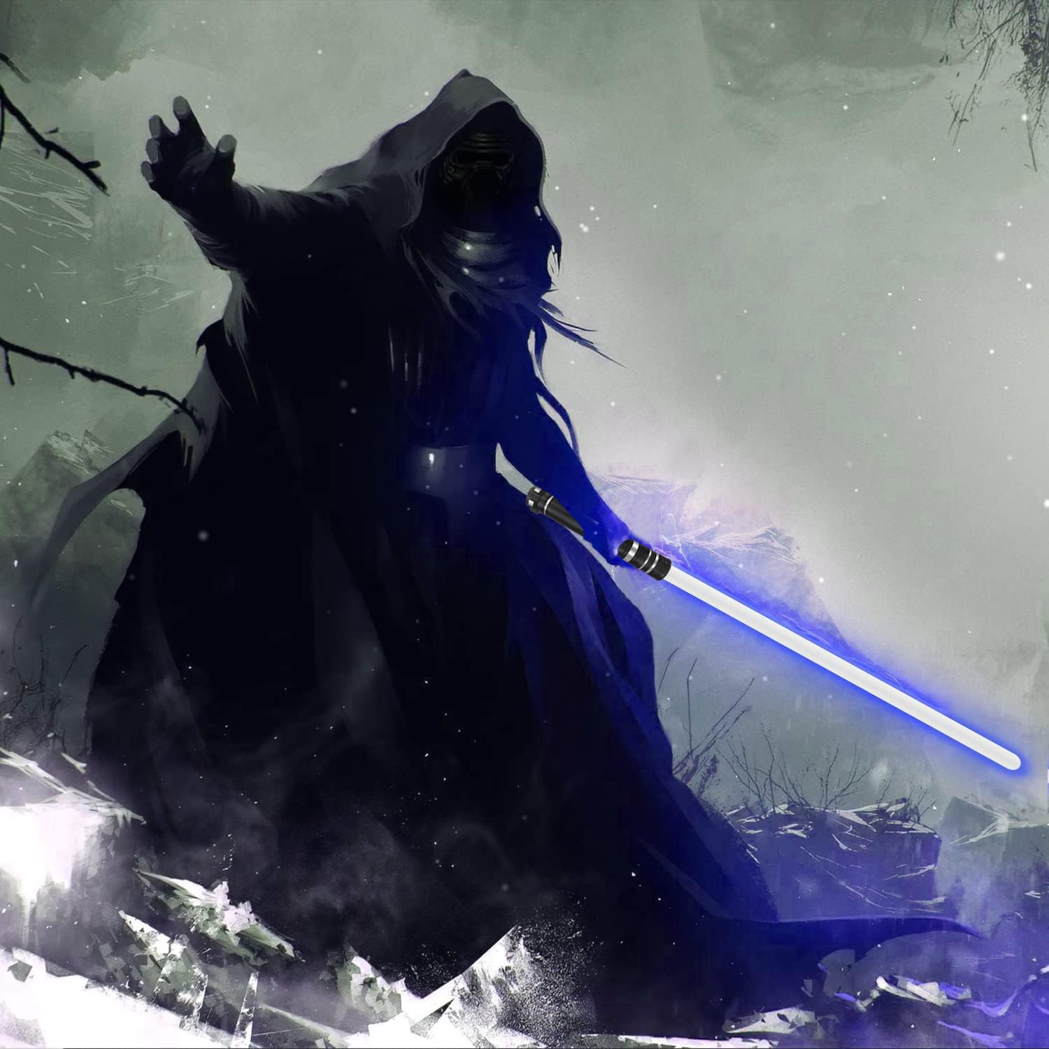 Beyondtrade Lightsabers 2 Pack: Collapsible Double-Bladed Swords with 12 Colors & FX Sound