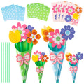 BeYumi 24-Piece Flower Bouquet Craft Kit for Kids – DIY Bouquets for Mother's Day, Teacher Appreciation, and Classroom Fun