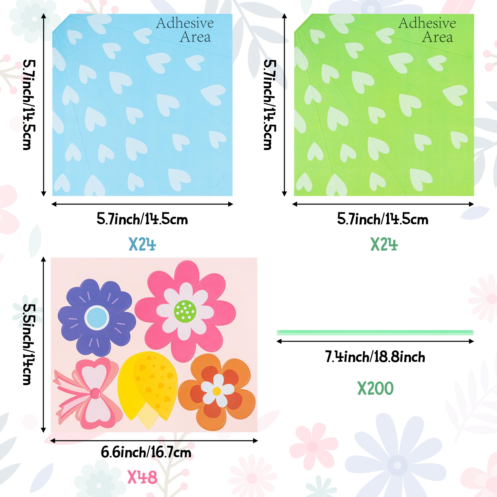 BeYumi 24-Piece Flower Bouquet Craft Kit for Kids – DIY Bouquets for Mother's Day, Teacher Appreciation, and Classroom Fun