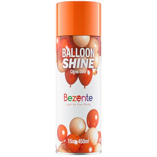 Bezente Balloon Shine Spray - 15 oz Citrus, Waterproof, High Shine, Covers 100 Balloons