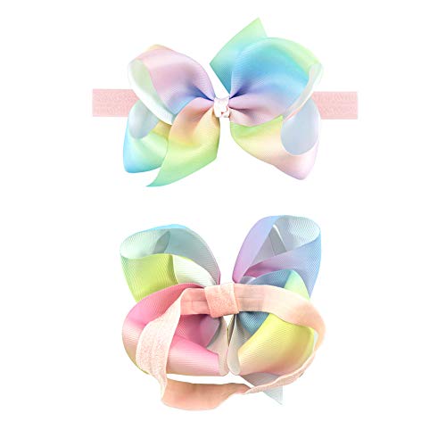 BGFKS Layered Tulle Rainbow Tutu Skirt Set for Baby Girls 0-24 Months – Includes Headband