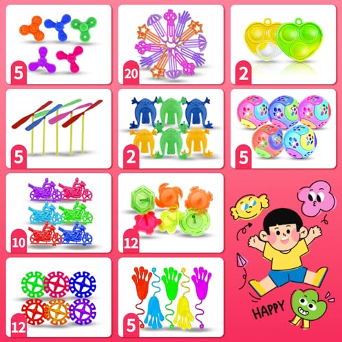 BicMan 150-Piece Party Favors for Kids – Fidget Toys, Goodie Bag Stuffers, Carnival Prizes, Classroom Treats