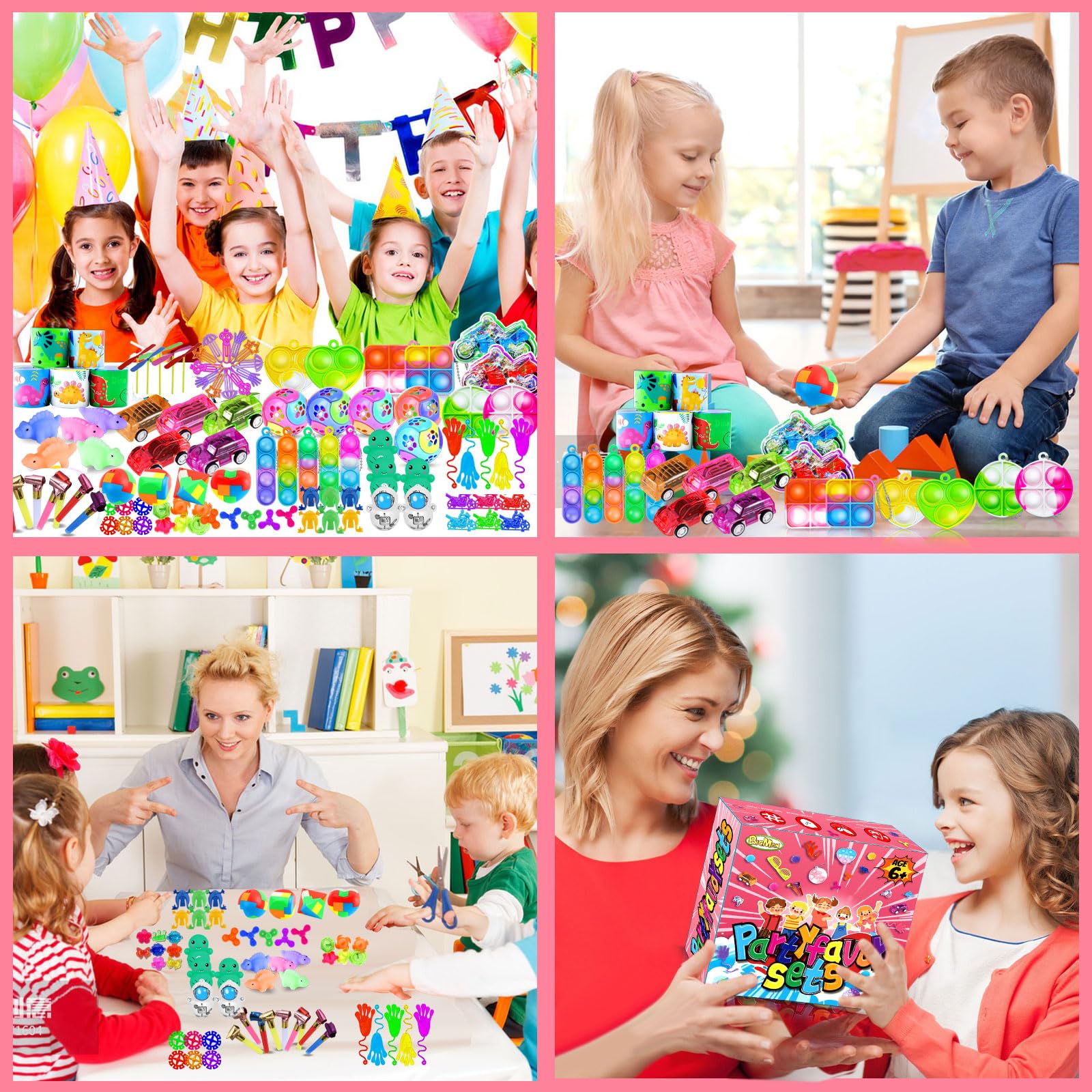 BicMan 150-Piece Party Favors for Kids – Fidget Toys, Goodie Bag Stuffers, Carnival Prizes, Classroom Treats