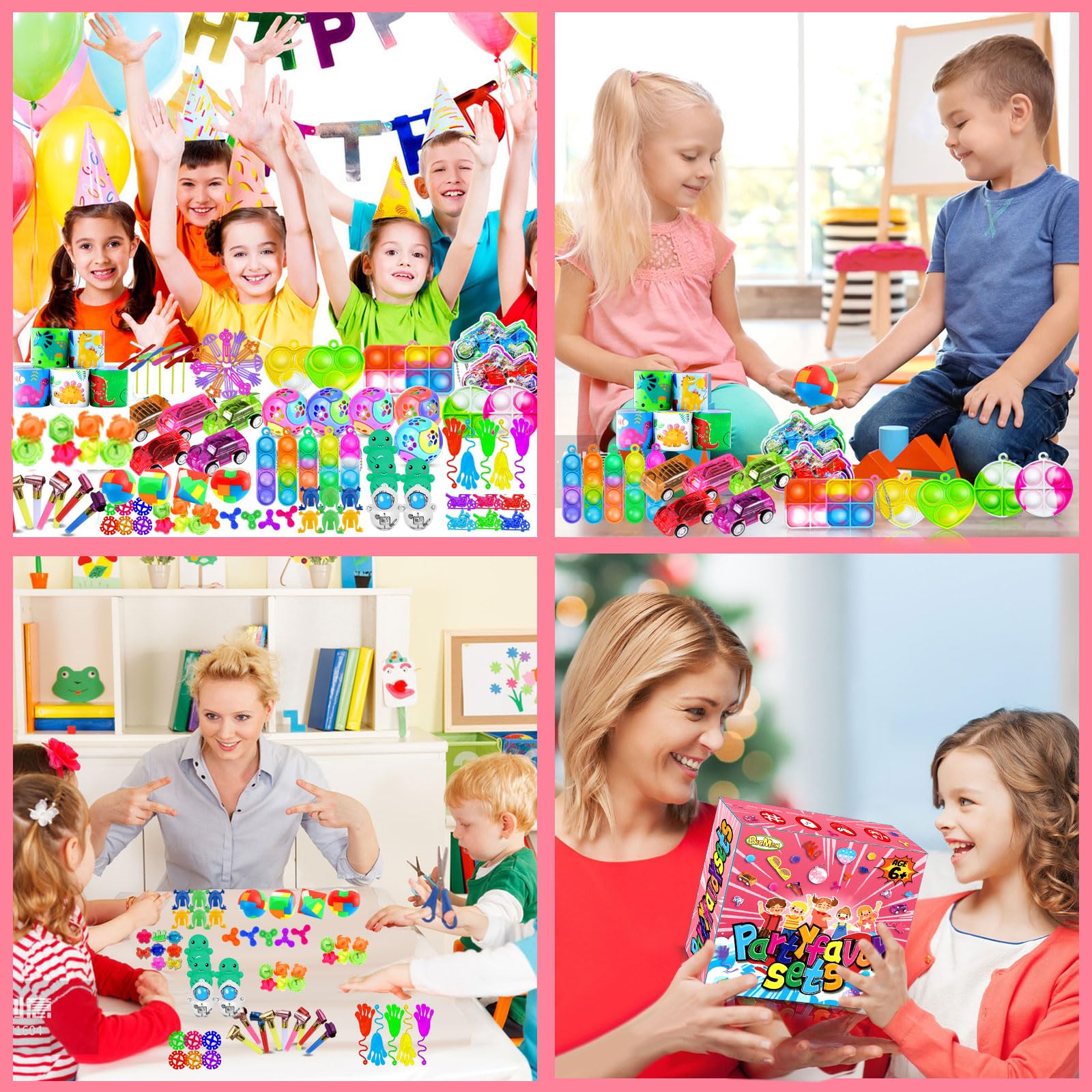 BicMan 150-Piece Party Favors for Kids – Fidget Toys, Goodie Bag Stuffers, Carnival Prizes, Classroom Treats
