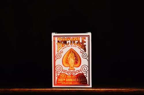 Bicycle 140th Anniversary Playing Cards - Special Edition Red & Gold Foil Deck