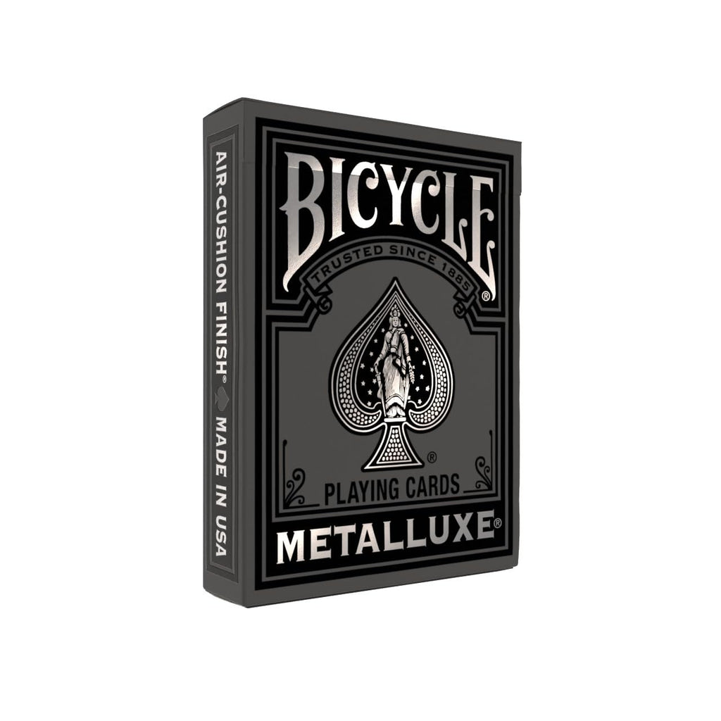 Bicycle Black and Silver Metalluxe Playing Cards – Premium Foil Deck, Classic Poker Size, Made in USA