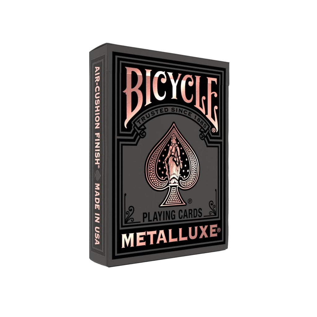 Bicycle Black & Rose Gold Metalluxe Playing Cards – Premium Foil Deck, Classic Poker Size, Collectible