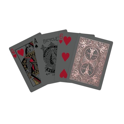 Bicycle Black & Rose Gold Metalluxe Playing Cards – Premium Foil Deck, Classic Poker Size, Collectible