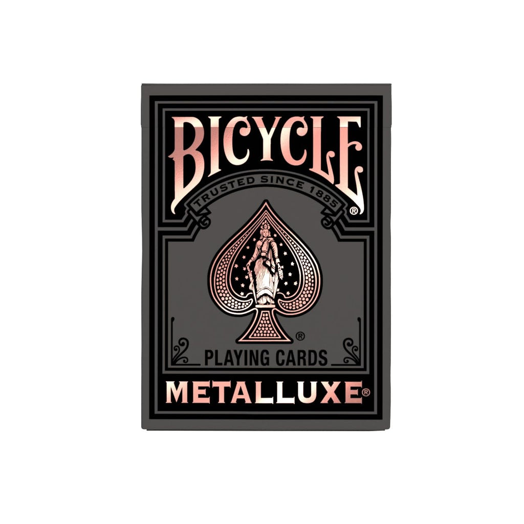 Bicycle Black & Rose Gold Metalluxe Playing Cards – Premium Foil Deck, Classic Poker Size, Collectible