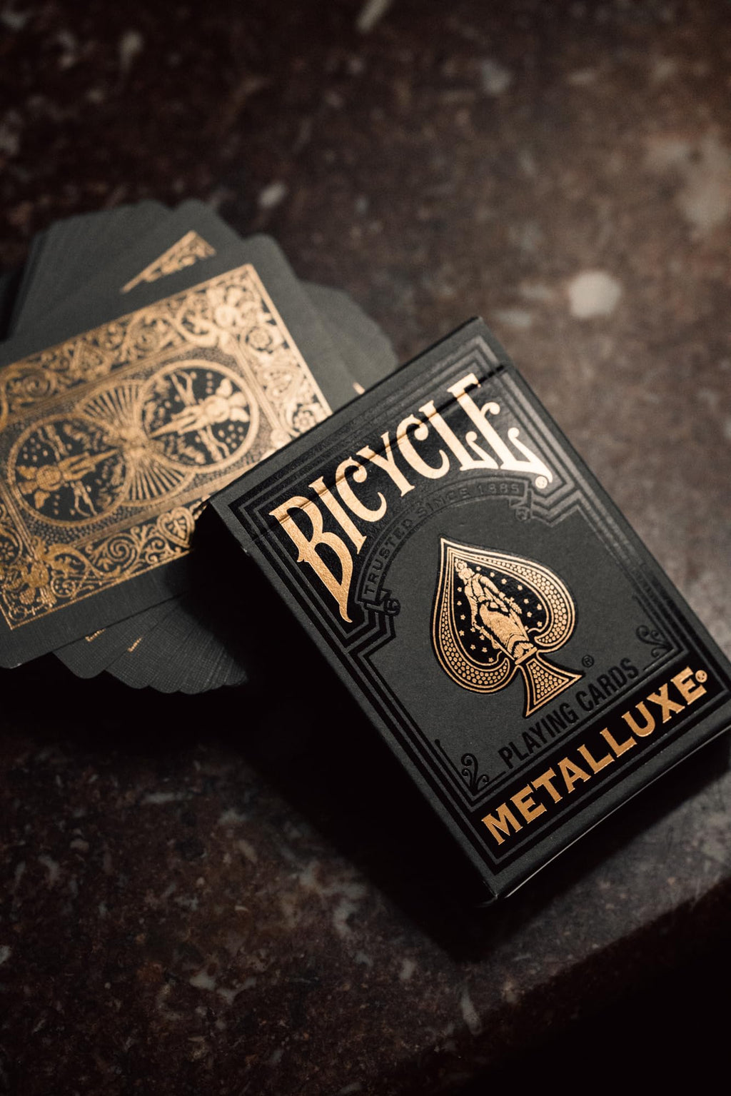 Bicycle Black & Rose Gold Metalluxe Playing Cards – Premium Foil Deck, Classic Poker Size, Collectible