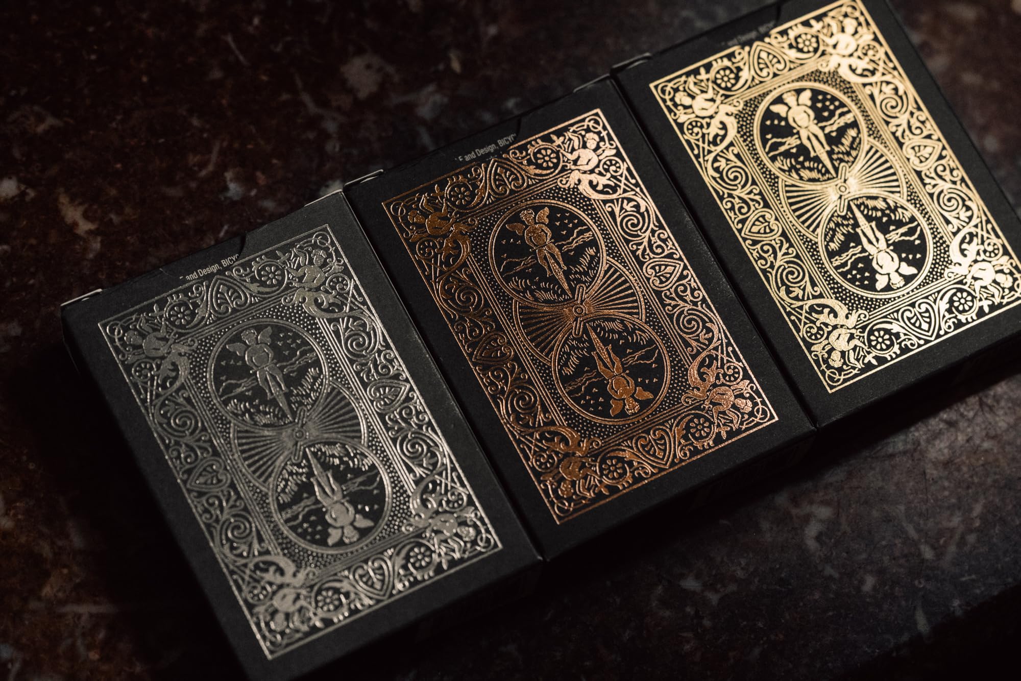 Bicycle Black & Rose Gold Metalluxe Playing Cards – Premium Foil Deck, Classic Poker Size, Collectible