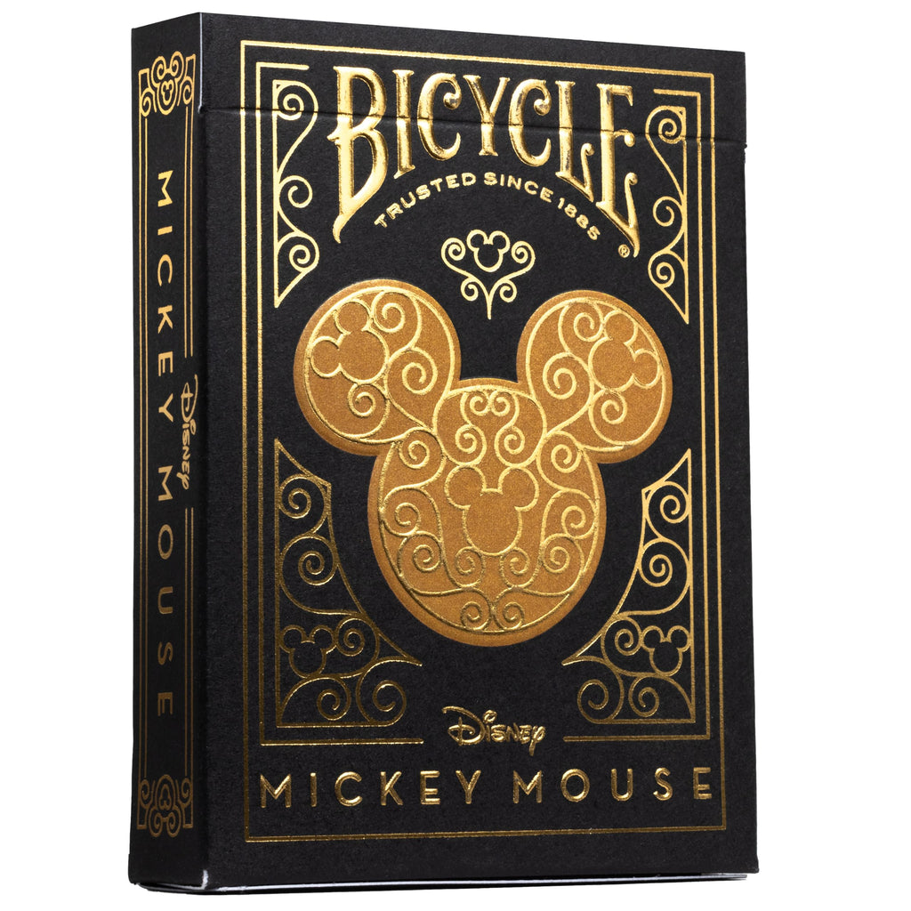 Bicycle Disney Mickey Mouse Black and Gold Playing Cards with Metalluxe Foil