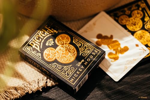 Bicycle Disney Mickey Mouse Black and Gold Playing Cards with Metalluxe Foil