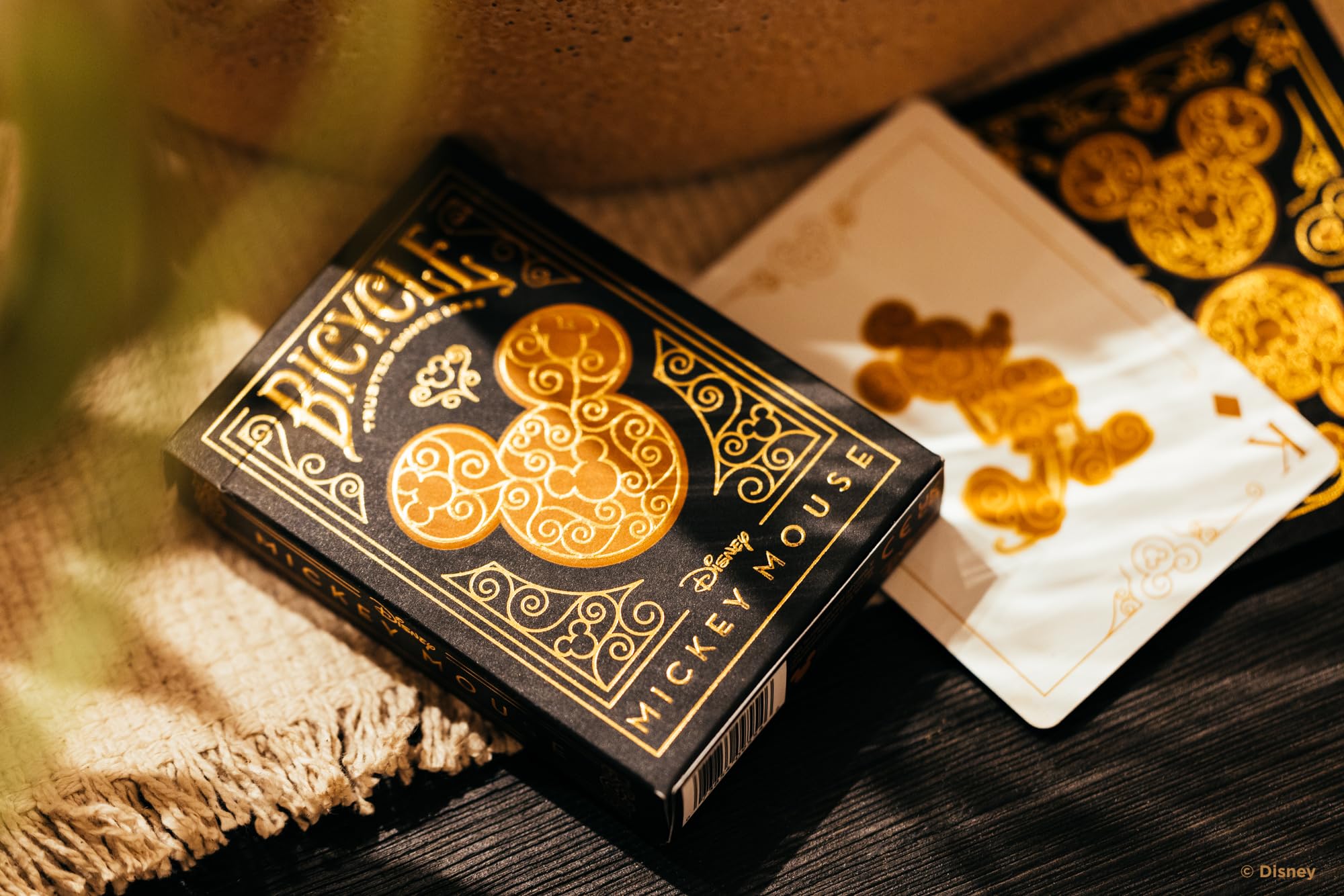 Bicycle Disney Mickey Mouse Black and Gold Playing Cards with Metalluxe Foil