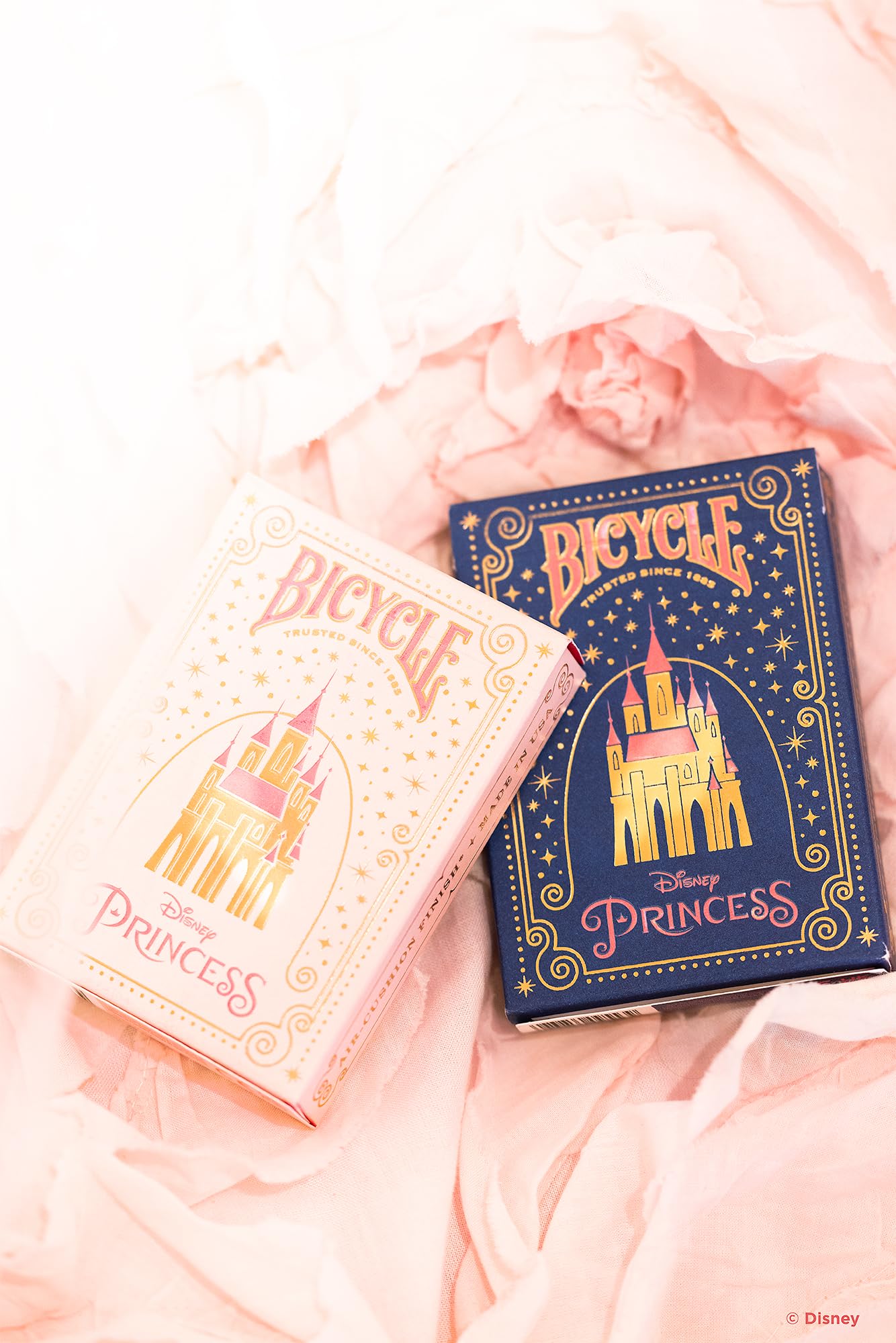 Bicycle Disney Princess Playing Cards – Pink or Blue Deck with 12 Princess Court Cards