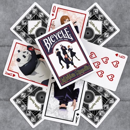 Bicycle Jujutsu Kaisen Collectible Deck of Cards – Official Anime Playing Cards, Poker Size, 52 Cards