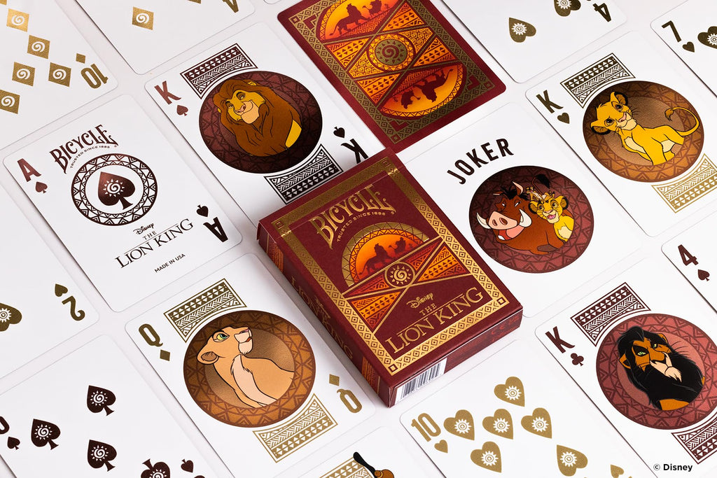 Bicycle Lion King Playing Cards – 1 Deck with Custom Court Cards and Gold Foil Accents