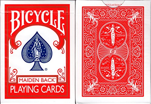 Bicycle Maiden Back Marked Playing Cards – Poker Size Deck with Red or Blue Backs