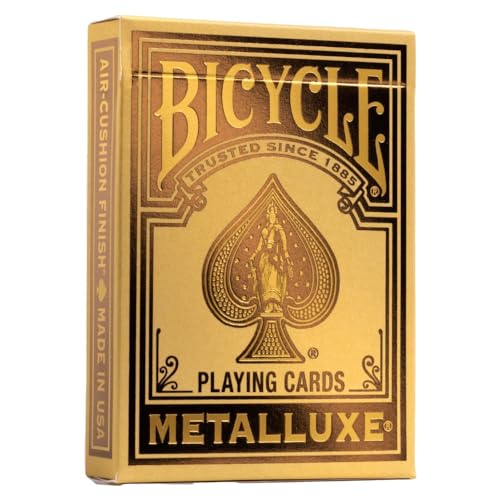 Bicycle Metalluxe Gold Playing Cards - Premium Metal Foil, Poker Size Deck